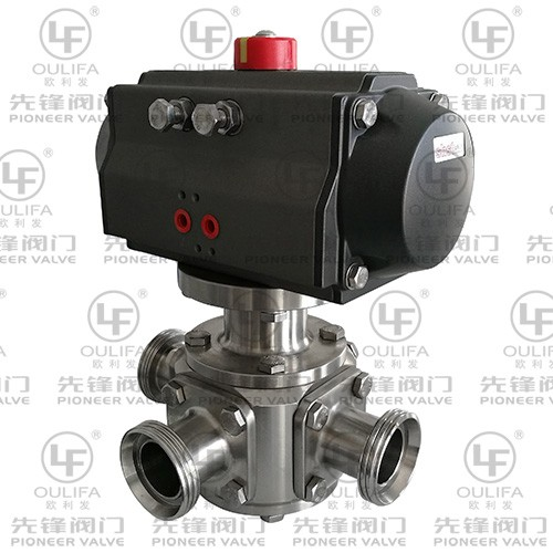 صمام كروي صحي 3 اتجاهات PQ625F