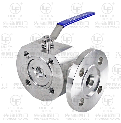 صمام كروي ثلاثي الاتجاه من نوع الرقاقة الرقيقة